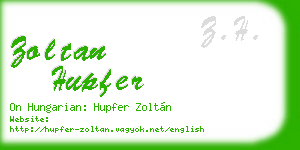 zoltan hupfer business card